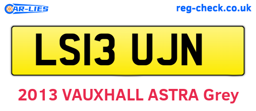 LS13UJN are the vehicle registration plates.