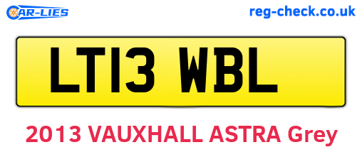 LT13WBL are the vehicle registration plates.