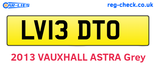 LV13DTO are the vehicle registration plates.