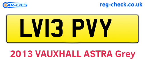 LV13PVY are the vehicle registration plates.