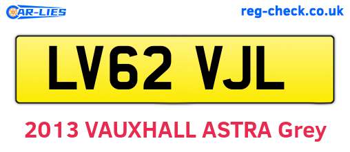 LV62VJL are the vehicle registration plates.