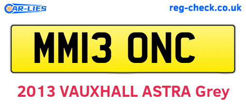MM13ONC are the vehicle registration plates.