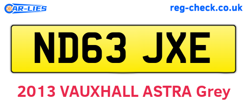 ND63JXE are the vehicle registration plates.