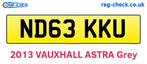 ND63KKU are the vehicle registration plates.