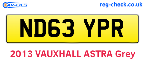 ND63YPR are the vehicle registration plates.