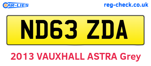 ND63ZDA are the vehicle registration plates.