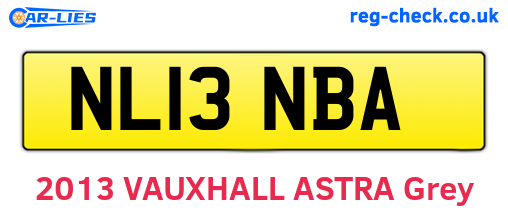 NL13NBA are the vehicle registration plates.