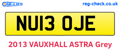 NU13OJE are the vehicle registration plates.