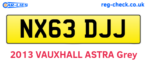 NX63DJJ are the vehicle registration plates.