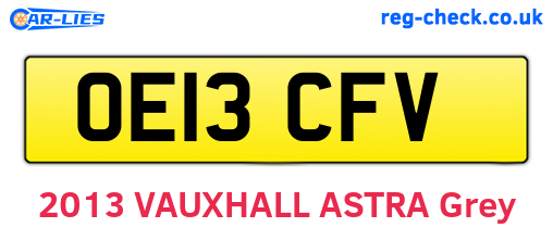 OE13CFV are the vehicle registration plates.