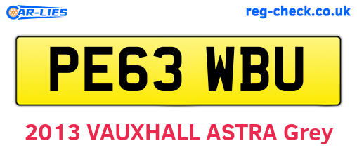 PE63WBU are the vehicle registration plates.
