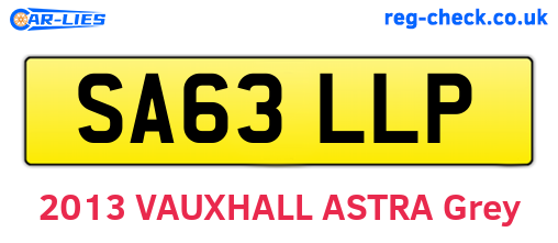 SA63LLP are the vehicle registration plates.