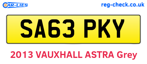 SA63PKY are the vehicle registration plates.