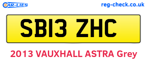 SB13ZHC are the vehicle registration plates.