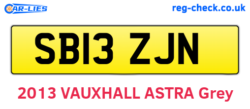 SB13ZJN are the vehicle registration plates.
