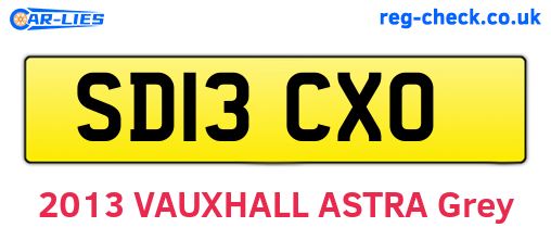 SD13CXO are the vehicle registration plates.