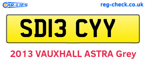 SD13CYY are the vehicle registration plates.