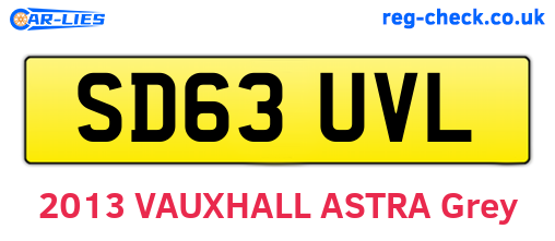SD63UVL are the vehicle registration plates.
