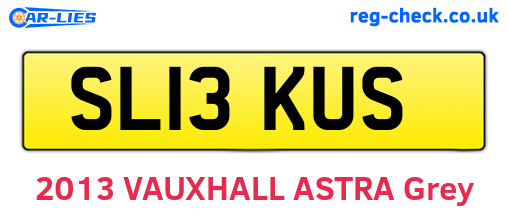 SL13KUS are the vehicle registration plates.