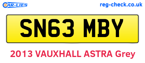 SN63MBY are the vehicle registration plates.