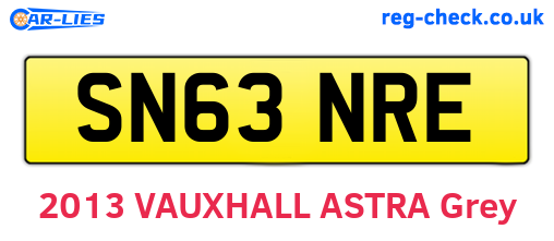 SN63NRE are the vehicle registration plates.