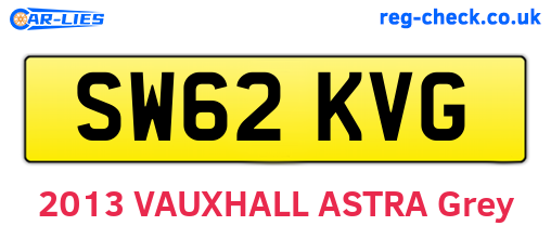 SW62KVG are the vehicle registration plates.