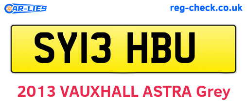 SY13HBU are the vehicle registration plates.