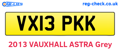 VX13PKK are the vehicle registration plates.