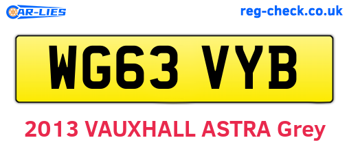 WG63VYB are the vehicle registration plates.