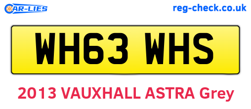 WH63WHS are the vehicle registration plates.