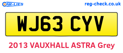 WJ63CYV are the vehicle registration plates.