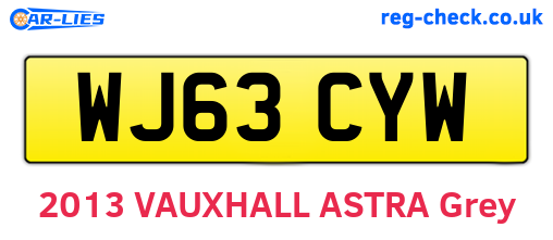 WJ63CYW are the vehicle registration plates.