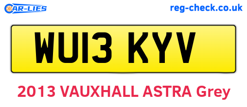 WU13KYV are the vehicle registration plates.
