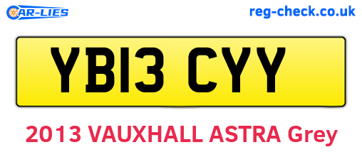 YB13CYY are the vehicle registration plates.