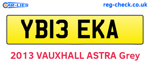 YB13EKA are the vehicle registration plates.