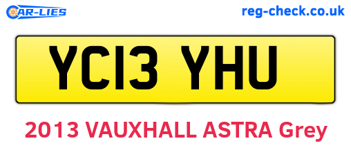 YC13YHU are the vehicle registration plates.