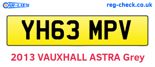 YH63MPV are the vehicle registration plates.