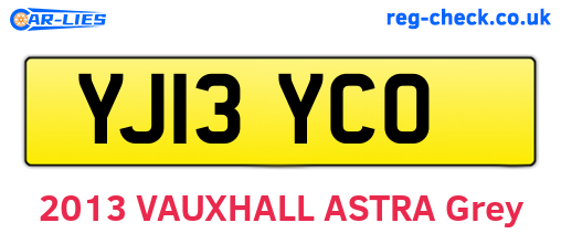 YJ13YCO are the vehicle registration plates.