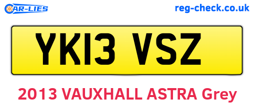 YK13VSZ are the vehicle registration plates.