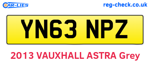 YN63NPZ are the vehicle registration plates.