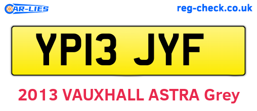 YP13JYF are the vehicle registration plates.