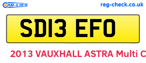 SD13EFO are the vehicle registration plates.