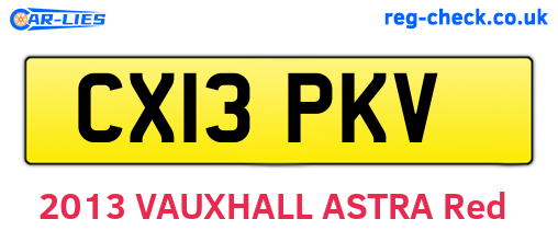 CX13PKV are the vehicle registration plates.