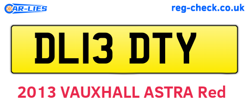 DL13DTY are the vehicle registration plates.