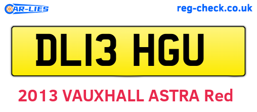 DL13HGU are the vehicle registration plates.