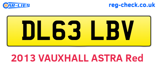 DL63LBV are the vehicle registration plates.