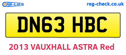 DN63HBC are the vehicle registration plates.