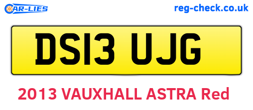 DS13UJG are the vehicle registration plates.