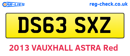 DS63SXZ are the vehicle registration plates.