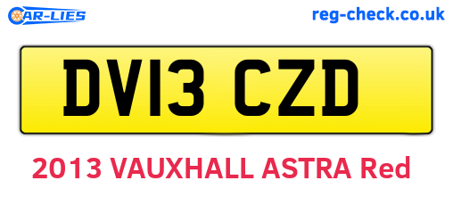 DV13CZD are the vehicle registration plates.